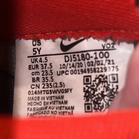 Nike Air Force 1 LV8 KSA (GS) 5 youth kids 6.5 Women Red | White | Blue Navy HTF - Picture 14 of 14